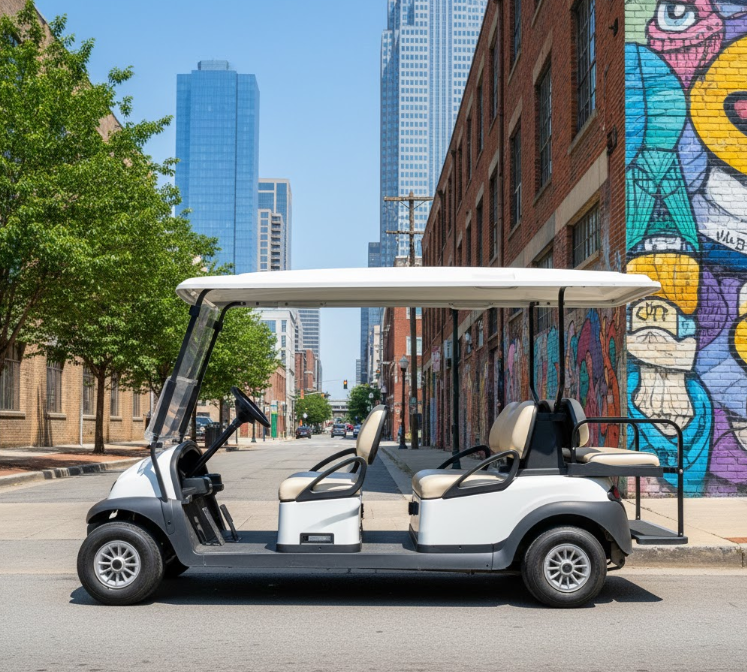 A colorful large-scale street mural on a brick building in the NoDa arts district of Charlotte.